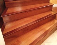 Impressive workmanship on the stairs made from solid Cumaru hardwood. Every step has an intricate angle & degree. Our craftsmen did an awesome job!